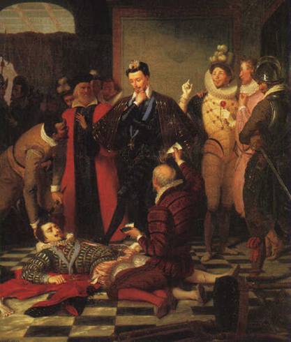 Henry I, Duke of Guise assassinated, 1588 December 23  (Unknown Artist)
